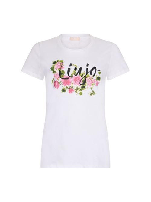 T-shirt with print and rhinestones Liu Jo | WA6493JS923.P9603